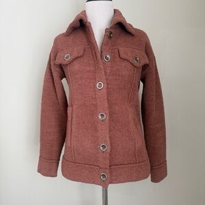 Tahari Shirt Jacket in Mauve Rust